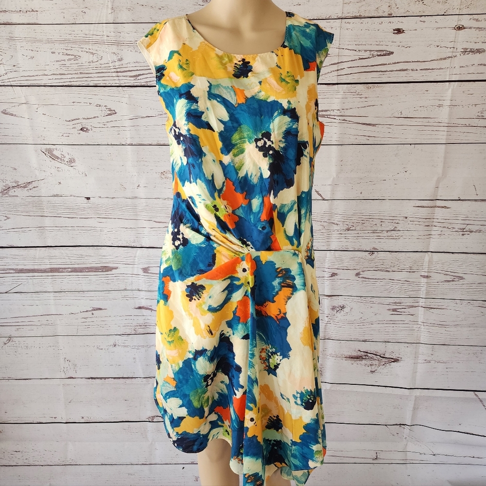 jaye.e. Watercolor Floral Faux Wrap Dress -  Small NWT